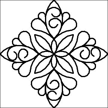 (image for) Feather and Curl Blossom Block-L04086*